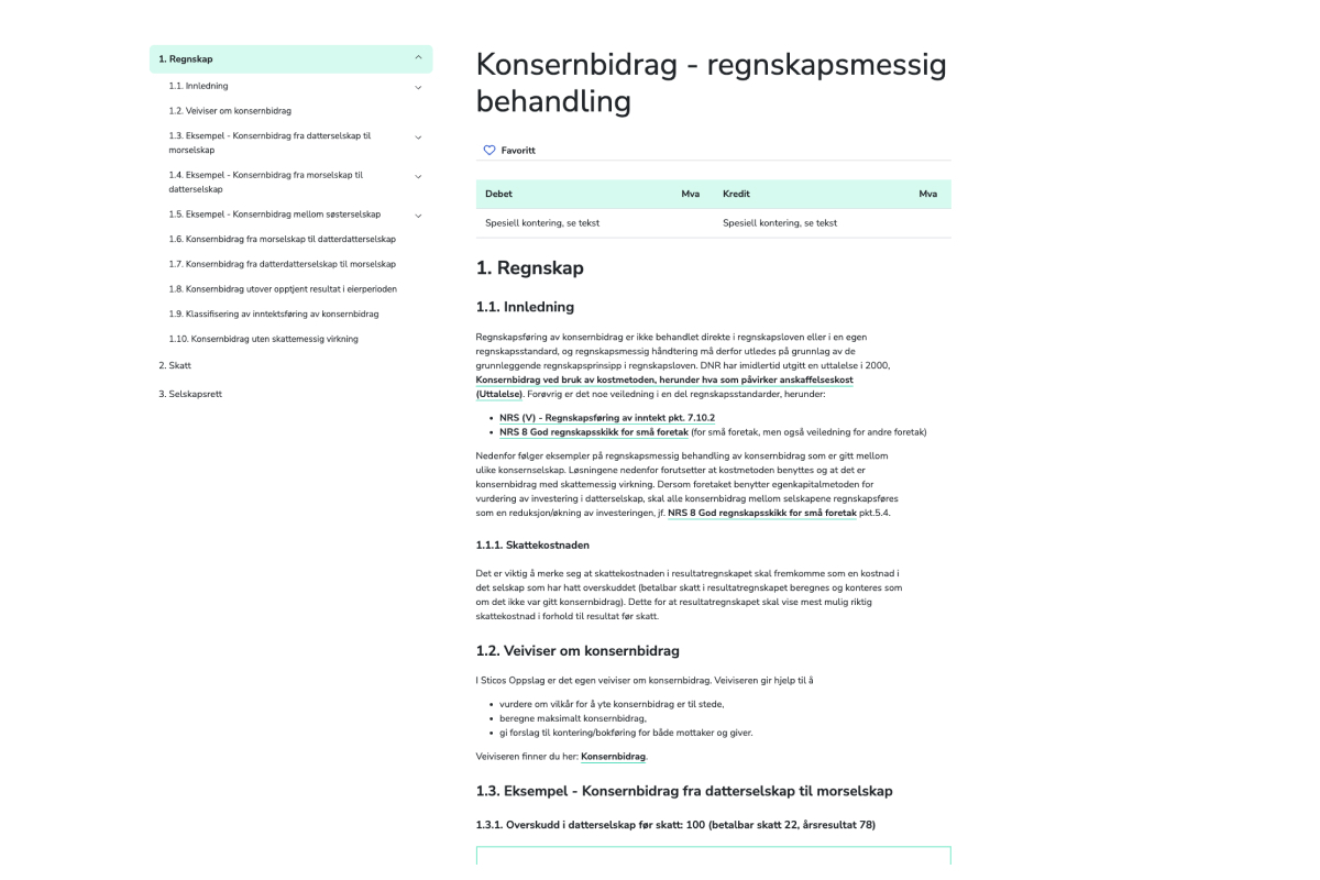 Faginnhold Sticos Oppslag Revisjon