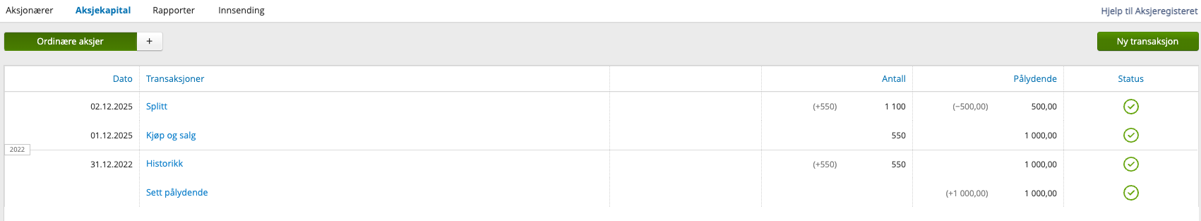 Hold oversikt over transaksjoner
