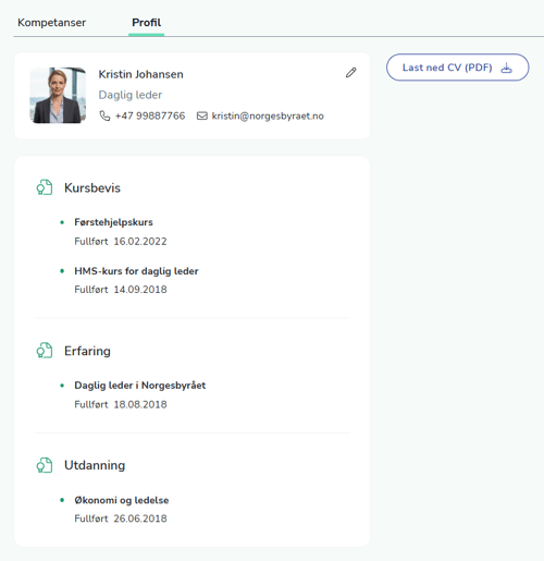 Sticos personal kompetanse